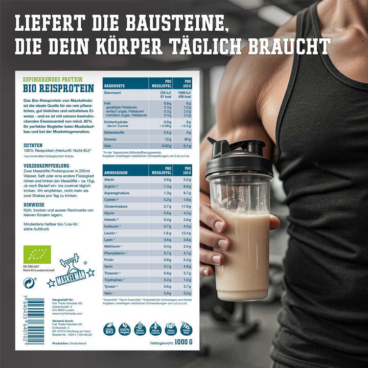 Liefert die Bausteine, die dein Körper täglich braucht